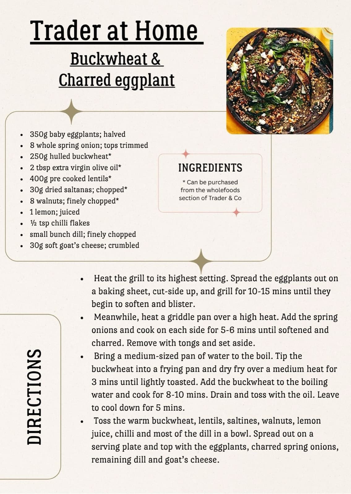 Buckwheat & Charred Eggplant recipe card