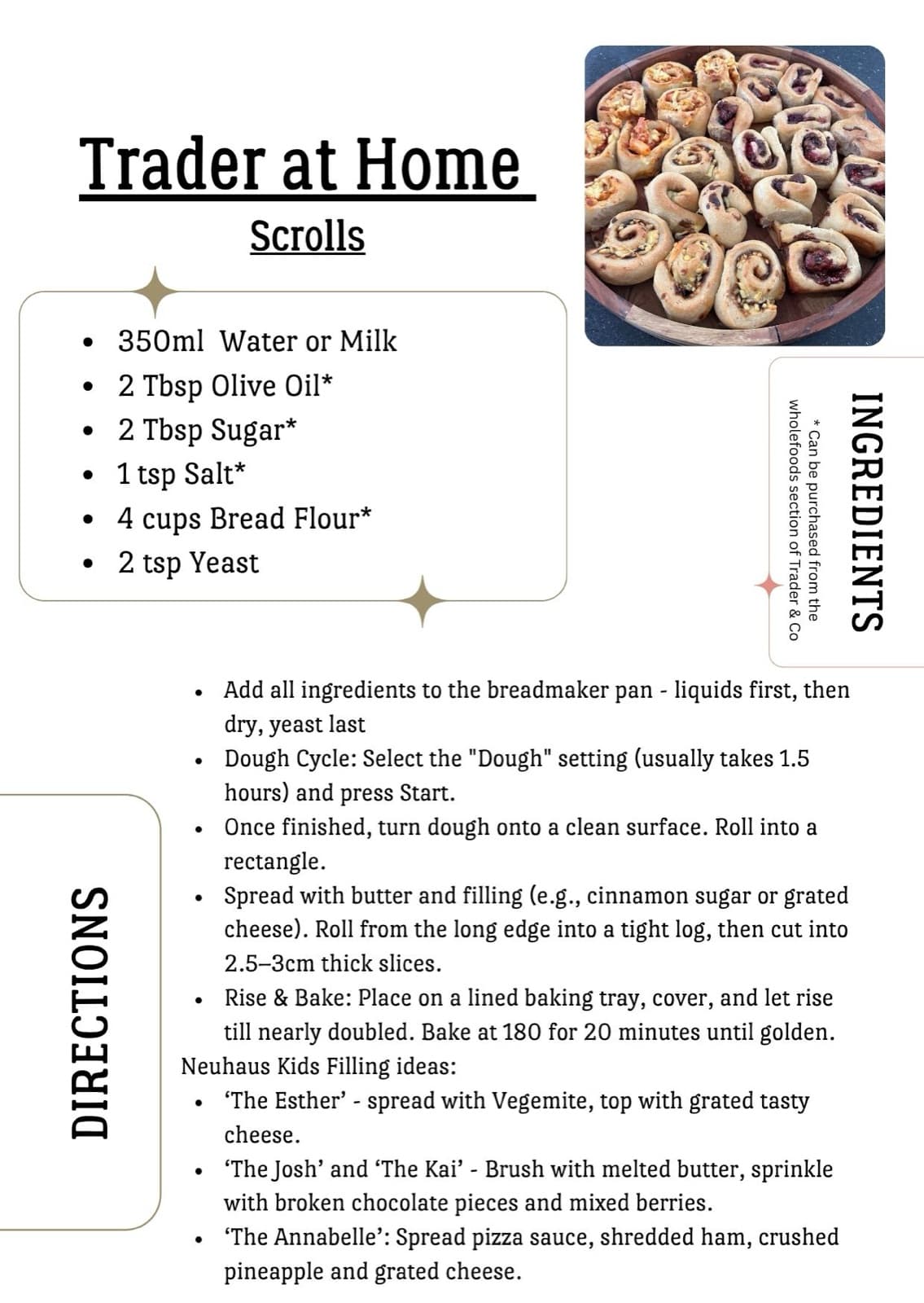Scrolls recipe card